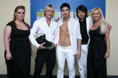 Белград, "Евровидение-2008". С Димой Биланом, Эдвином Мартоном и девушками из группы Билана. 